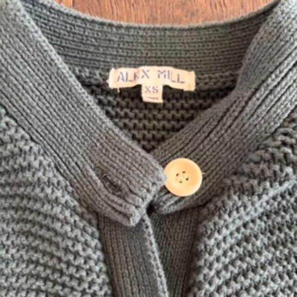 Alex Mill Nico Cardigan Dark Green - Picture 4 of 5
